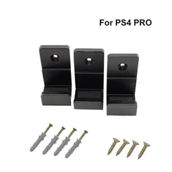 Universal Wall Mount Holder for Gaming Console - Storage Stand & Hook Base for Accessories (P4Pro - Black)
