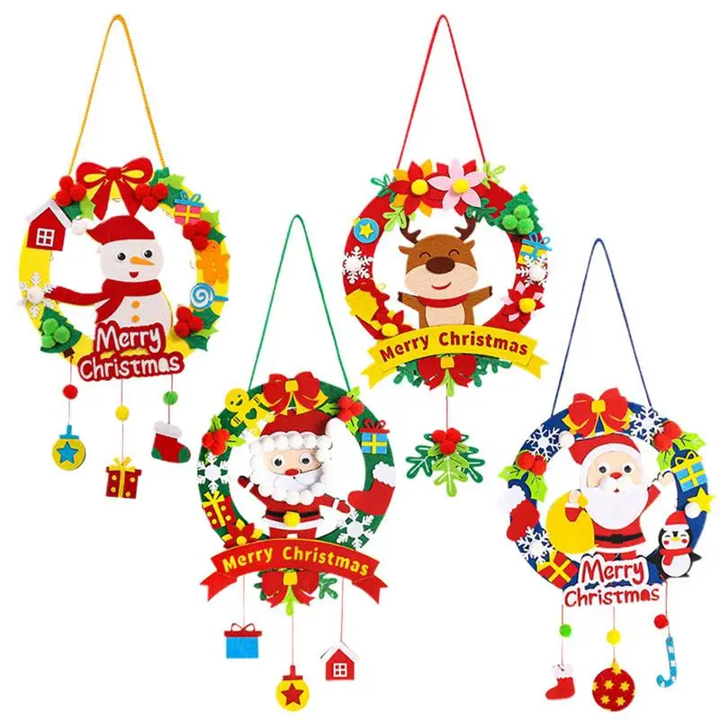 

Durable Christmas Wreath With Lights Reusable Christmas Wreath Ornaments For Front Door Handcrafted Decoration Accessories