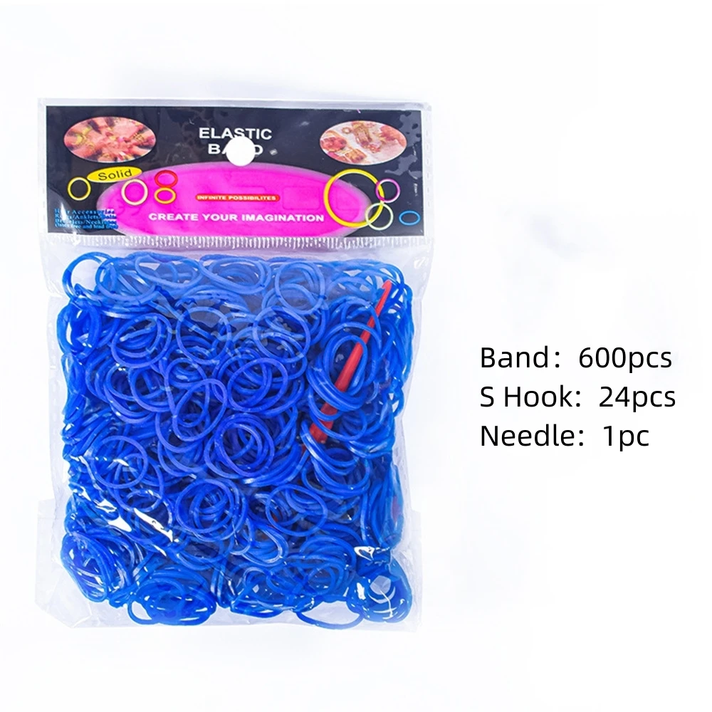 Rainbow Loom Crafting Kit: 600-Piece Rubber Band Refill with Hooks for DIY Jewelry and Accessories