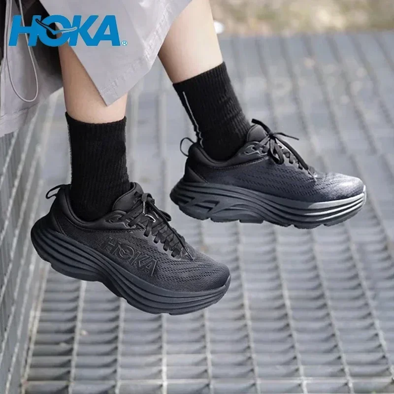 

Оригинальные спортивные беговые кроссовки HOKA Bondi 8, дышащая амортизирующая обувь для дорожных пробежек, мужская спортивная обувь, повседневные уличные кроссовки для женщин