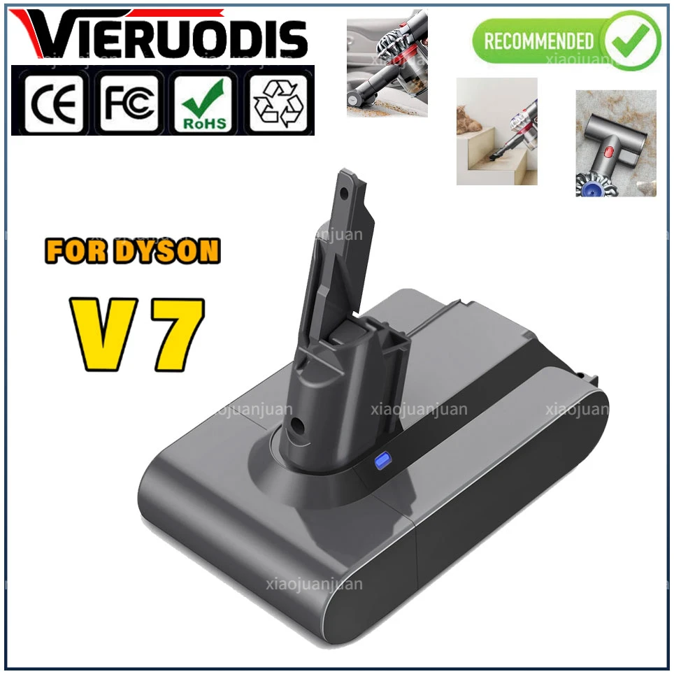 

For Dyson V7 battery 21.6V 98000mAh Li-lon Rechargeable Battery For Dyson V7 Battery Animal Pro Vacuum Cleaner Replacement
