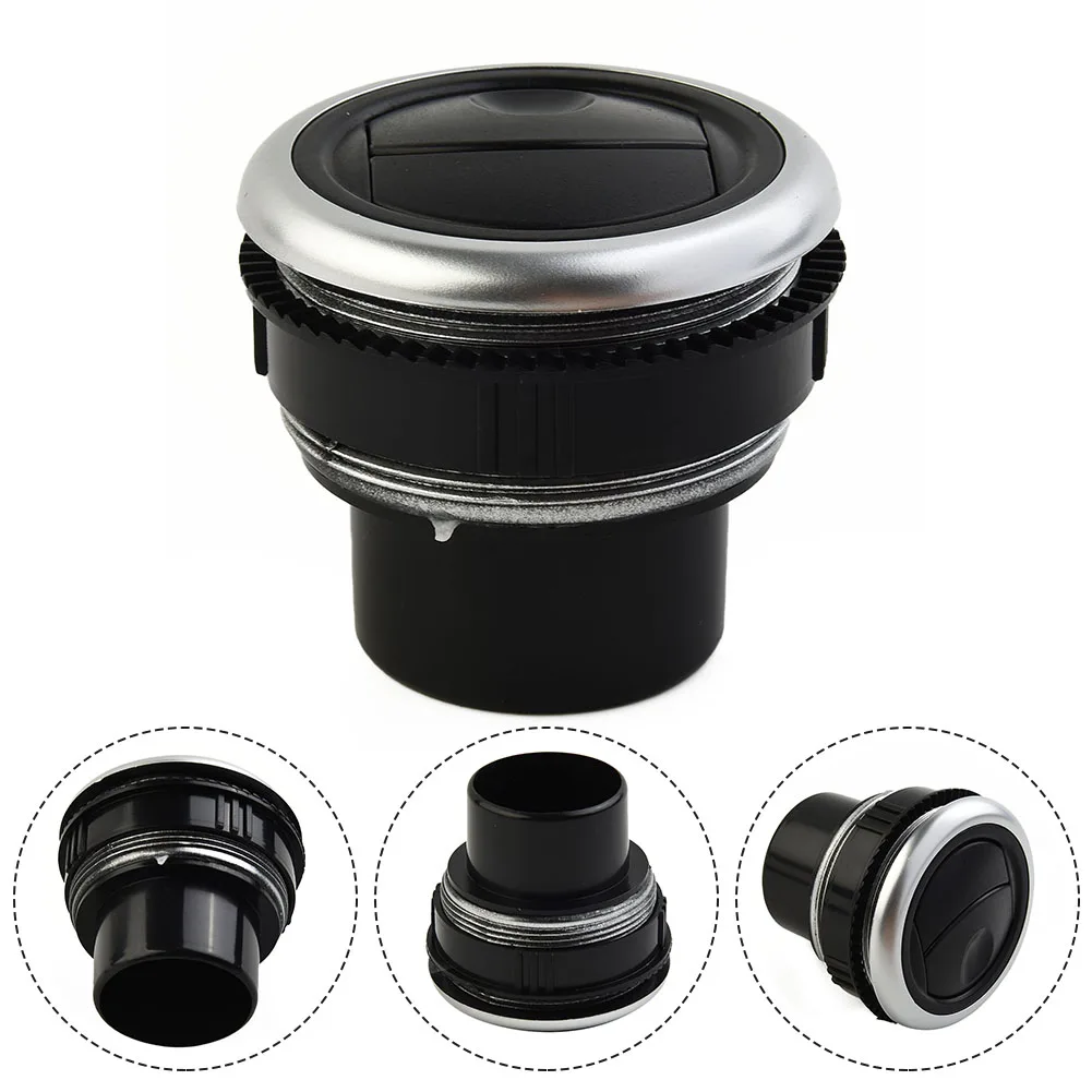 Vent Dashboard Air Outlet 58Mm Abs Nero + Argento Nuovo Di Zecca Per General Motorhomes Presa D'Aria Vent Car Vent Dashboard