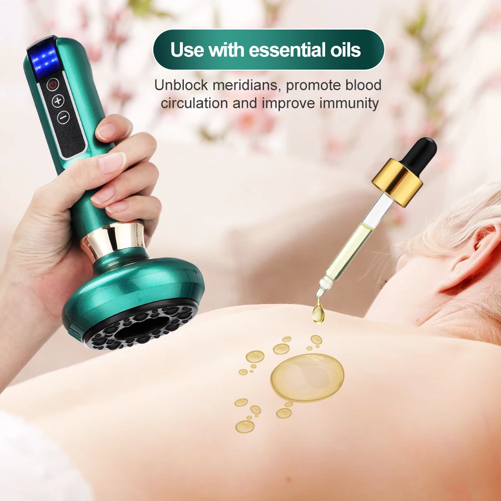 Ykohkofe 6 Gear Electric Cupping Massage Scraping Massager Body Device Slim  Physiotherapy Massage for Muscles Bells Palsy Cavitation compatible with