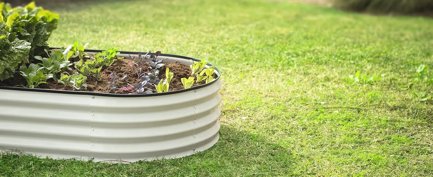 raised metal bed, planter outdoor garden for vegetables