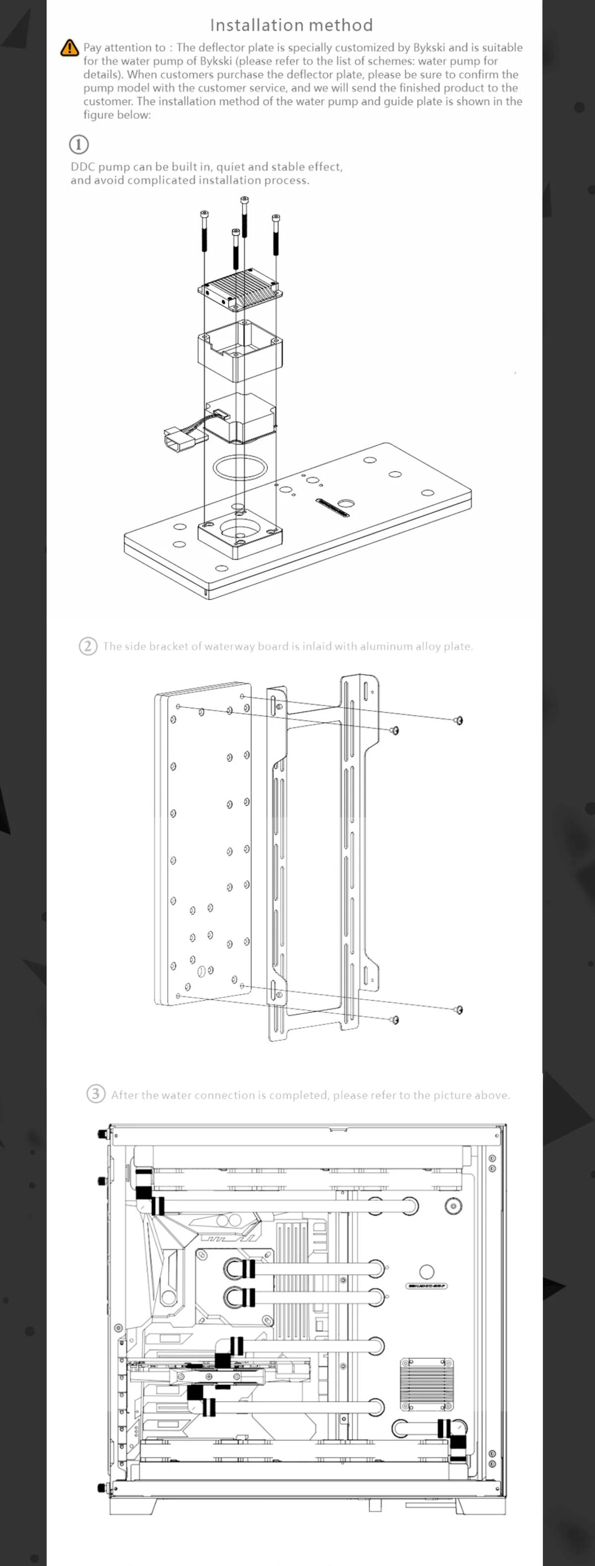 Bykski Distro Plate For Lian Li O11 EVO Case, Acrylic Waterway Board Combo DDC Pump, 5V A-RGB , RGV-LAN-O11-EVO-P  