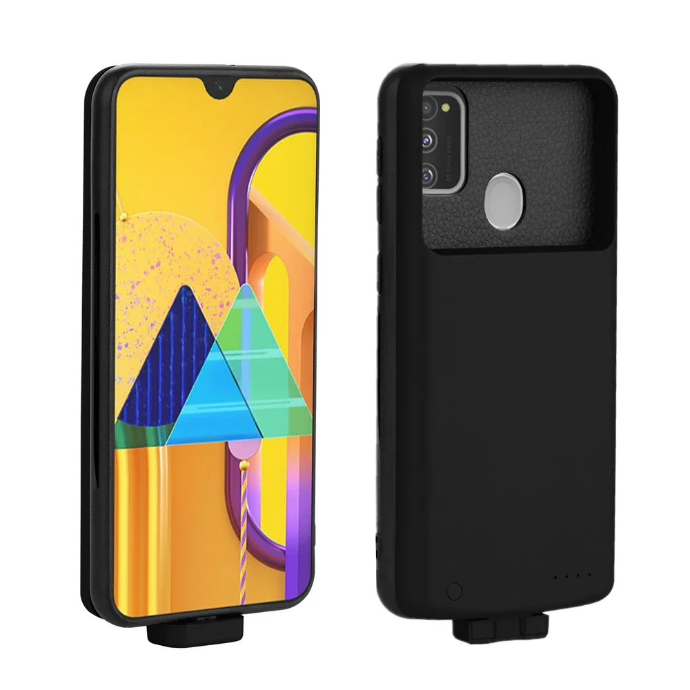 NTSPACE 백업 보조베터리 케이스, 삼성 갤럭시 M30s 배터리 충전기 케이스, 5000mAh 외장 배터리 보조배터리 충전 커버