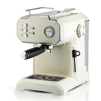 Semi-automatic High-pressure Steam Foaming Milk Household Coffee Machine Electric Stainless Steel 1.5L Black 220V English 5kg 1