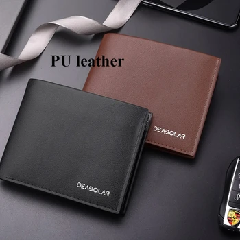 Genuine Leather Mens Wallet Premium Product Real Cowhide Wallets For Man Short Black Wallet Portefeuille Homme Short Purses 6