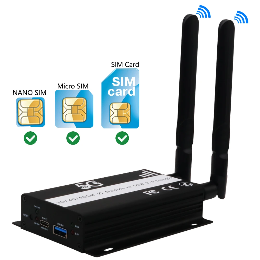 Conversor de Cartões sem Fio com Slot para Cartão Sim M.2 b Key Adaptador Ngff para Usb 3.0 Micro Sim Nano 3g 4g Módulo 5g para pc