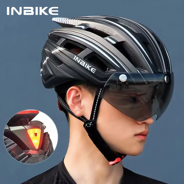 Casque électrique Scooter Casques De Vélo Hommes  Casque De Vélo Hommes  Lunettes Intégré-Casque De Vélo-Aliexpress