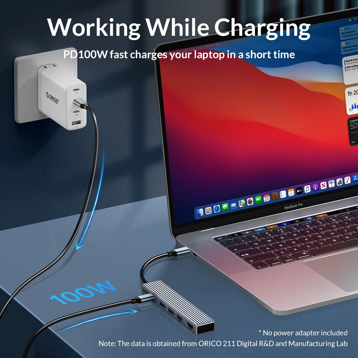 docking station hdmi-divisor compatível pd 100w adaptador
