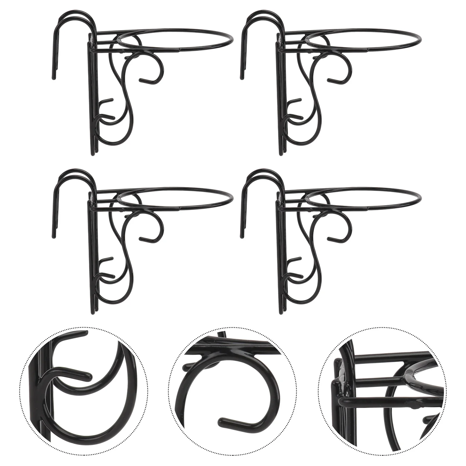 

4 PCS Flower Pot Hanger Flowerpot Hanging Shelf Rack Type Plant Stand Orchid Sturdy Holder Hangers Outdoor