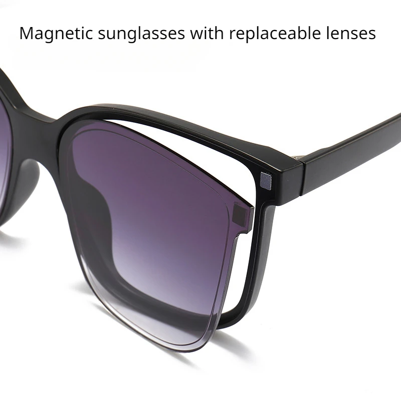 

Vintage Sunglasses Men Women Magnetic Sun Glasses Fashion Trend Square Eyeglasses Gradient Eyewear TR-90 Lents De Sol Mujer