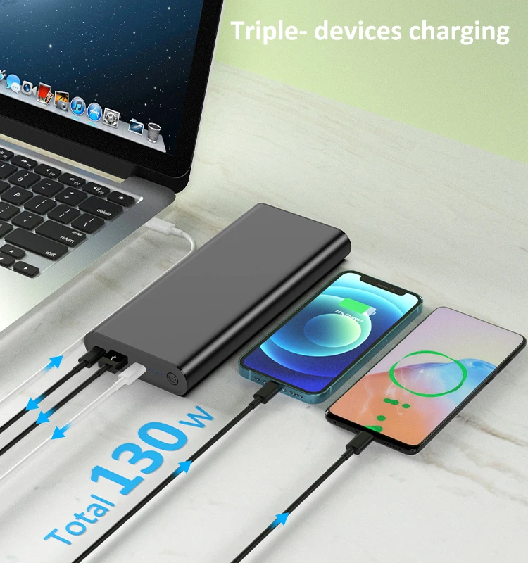 Портативное зарядное устройство для ноутбука 100 Вт PD портативное USB-C внешний