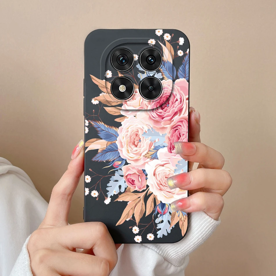 Floral Liquid Silicone Full Protection Phone Case - Elegant and Durable Cover