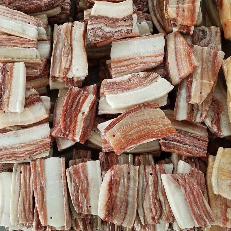 

1000-1200g lifelike Natural Polished Pork Stone Meat Slice specimen China