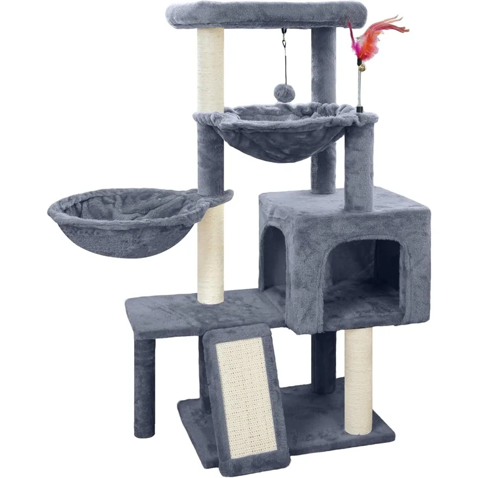 Multi Level Cat Tree with Hammocks and Scratching Posts