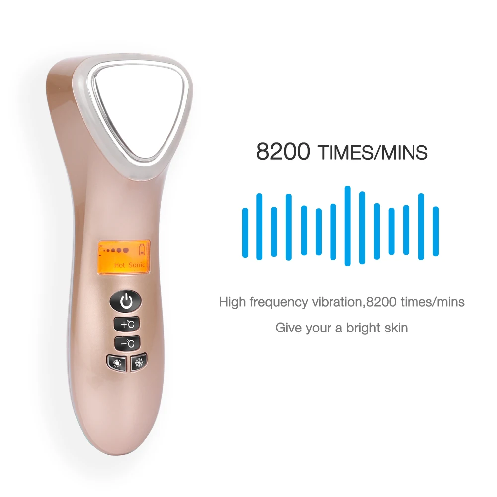 Cryotherapy Cooling Heating Vibration Massager Ice Compress Skin Cooler Hot Cold Hammer Skin Calming Eye Bags Edema Remover