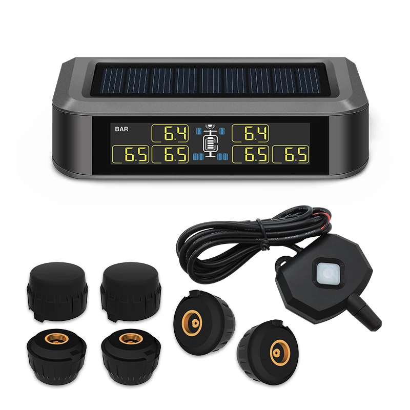 Truck TPMS Motorhome Tyre Pressure Monitoring System Auto Solar Power