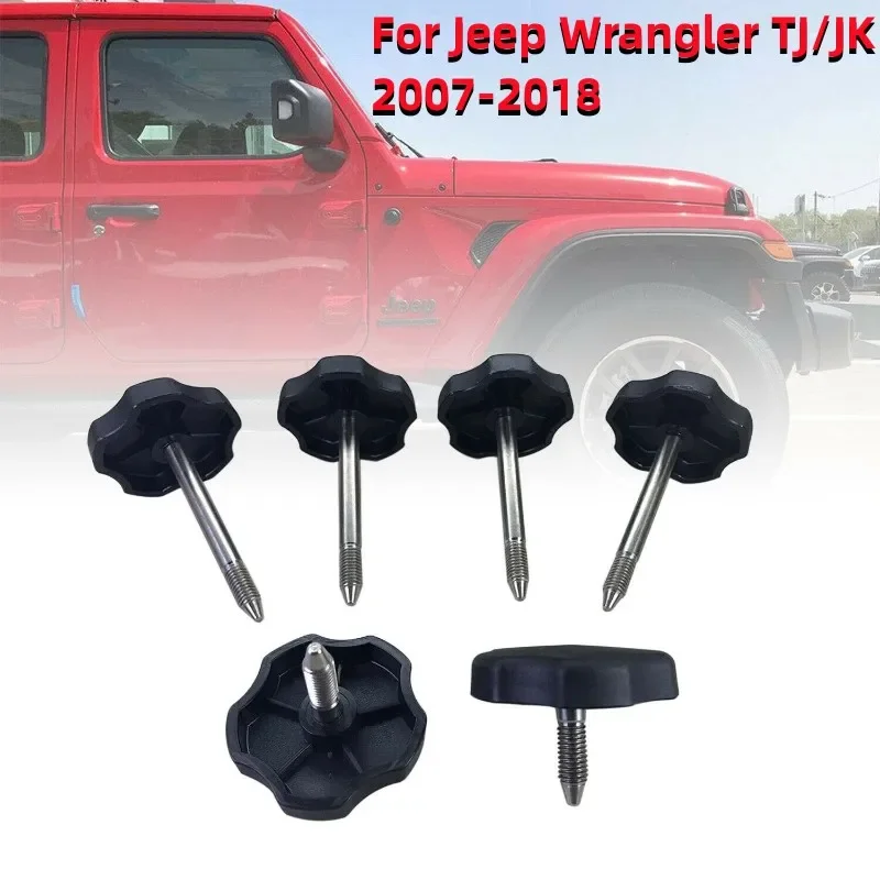 6Pcs Soft Top Window Frame Manopola Kit Di Manopole Per Porte Surround Con Perno Per Jeep Wrangler Jk 4-Door 2007-2018