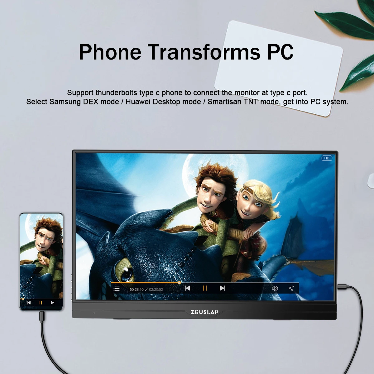 ZEUSLAP HDMI ȣȯ ޴ , ޴ Ʈ ̴ PC ġ PS4 Xbox IPS Ǯ HD ÷, 15.6 ġ 1920x1080P