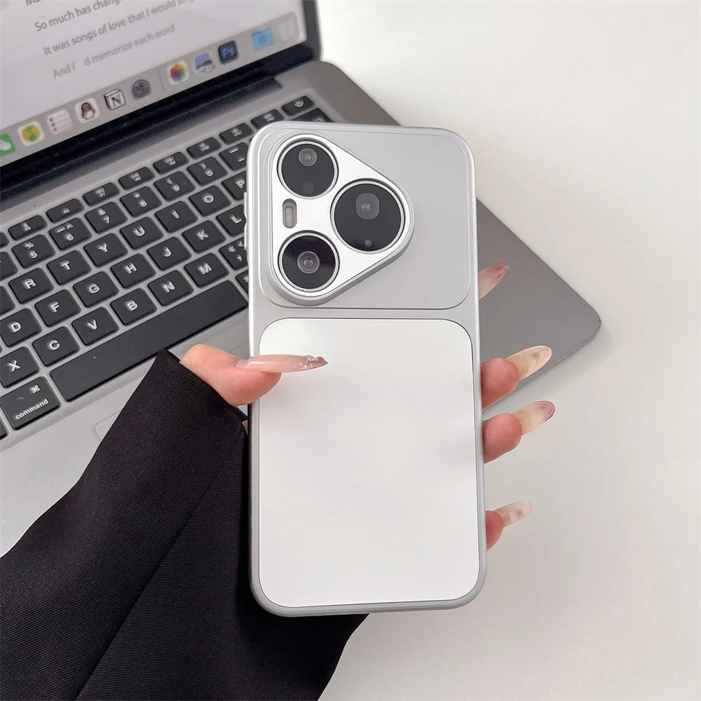 Solid Color Liquid Silicone Phone Case with Camera Lens Protection Cover