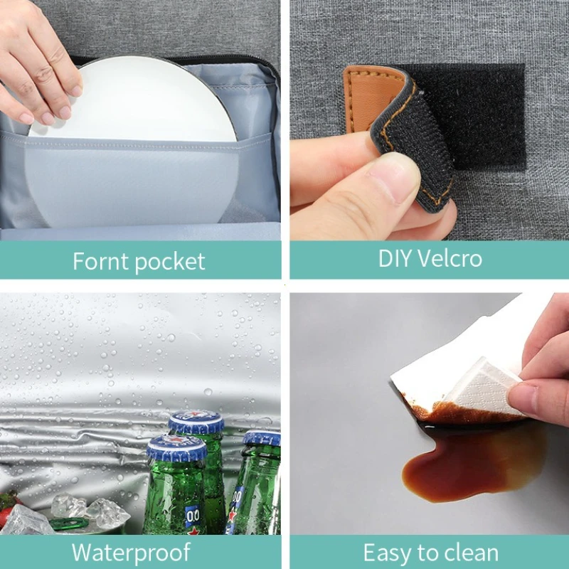 18L Portable Thermal Lunch Bag Food Box Durable Waterproof Cooler Ice Insulated Case Camping Dinner Storage Oxford Backpack