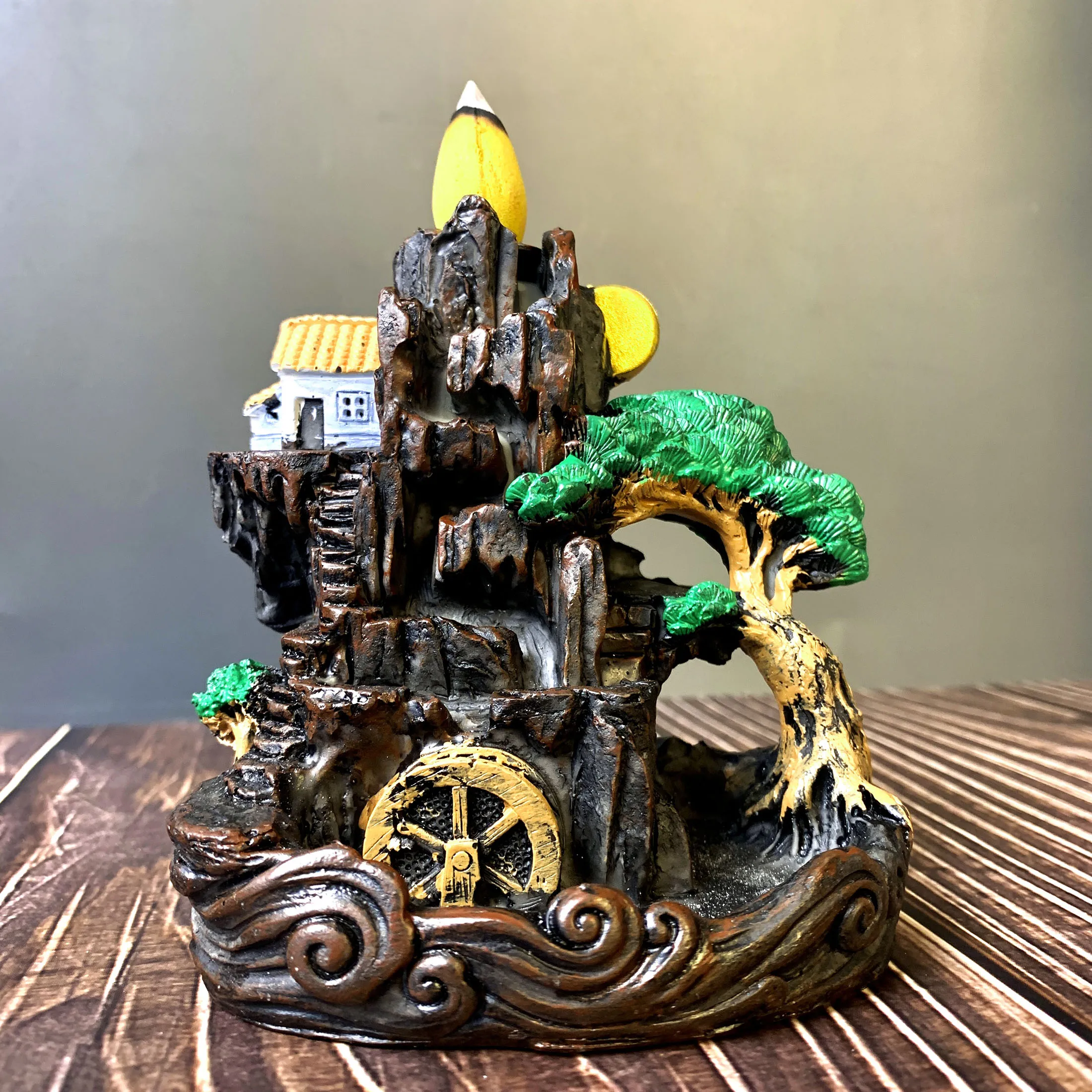 1 조각 수지 리플로우 향 홀더 왼쪽/오른쪽 향 버너, 침실, 거실 커피 테이블, 사무실 홈 장식 선물