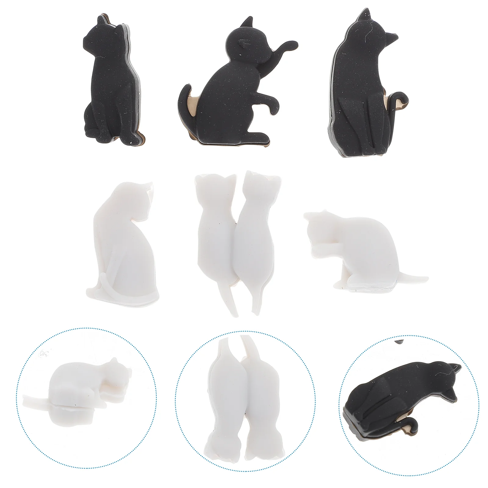 

12pcs Silicone Glass Marker Charm Identification Cat Shaped Perfect for Wedding Birthday Graduation Parties ( Mixed Colors )