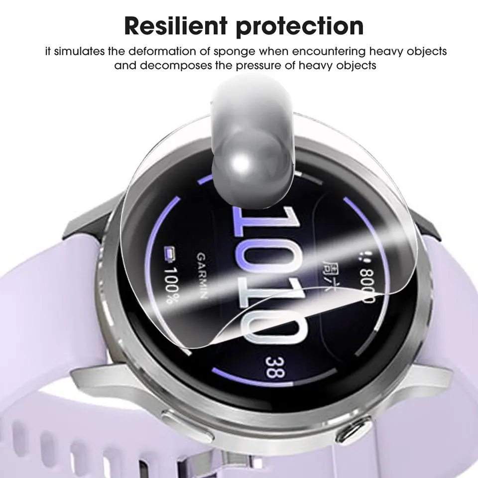 Garmin Venu 4 45mm 41mm용 소프트 하이드로겔 필름, 스크래치 방지 스크린 보호필름, Garmin Venu 3 3S/Venu 4용 투명 필름 액세서리