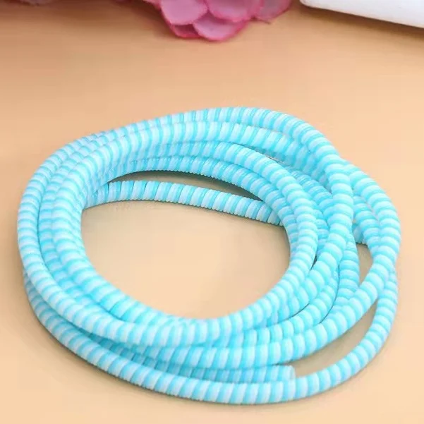 Spiral TPU USB Charging Cable Protector and Winder Sleeve