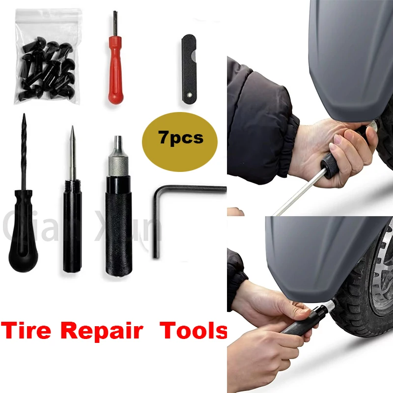 CarMotorcycleTireRepairPluggerToolsSetTireWheelRepairKit