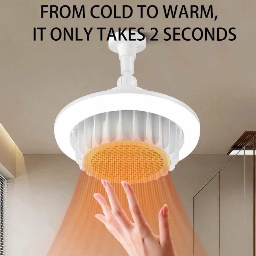 E27 Spiral Electric Heater Fan Light Ceiling Fan Light 600W Bathroom Ceiling Heater Bathroom Heat Lamp Whole House Heating