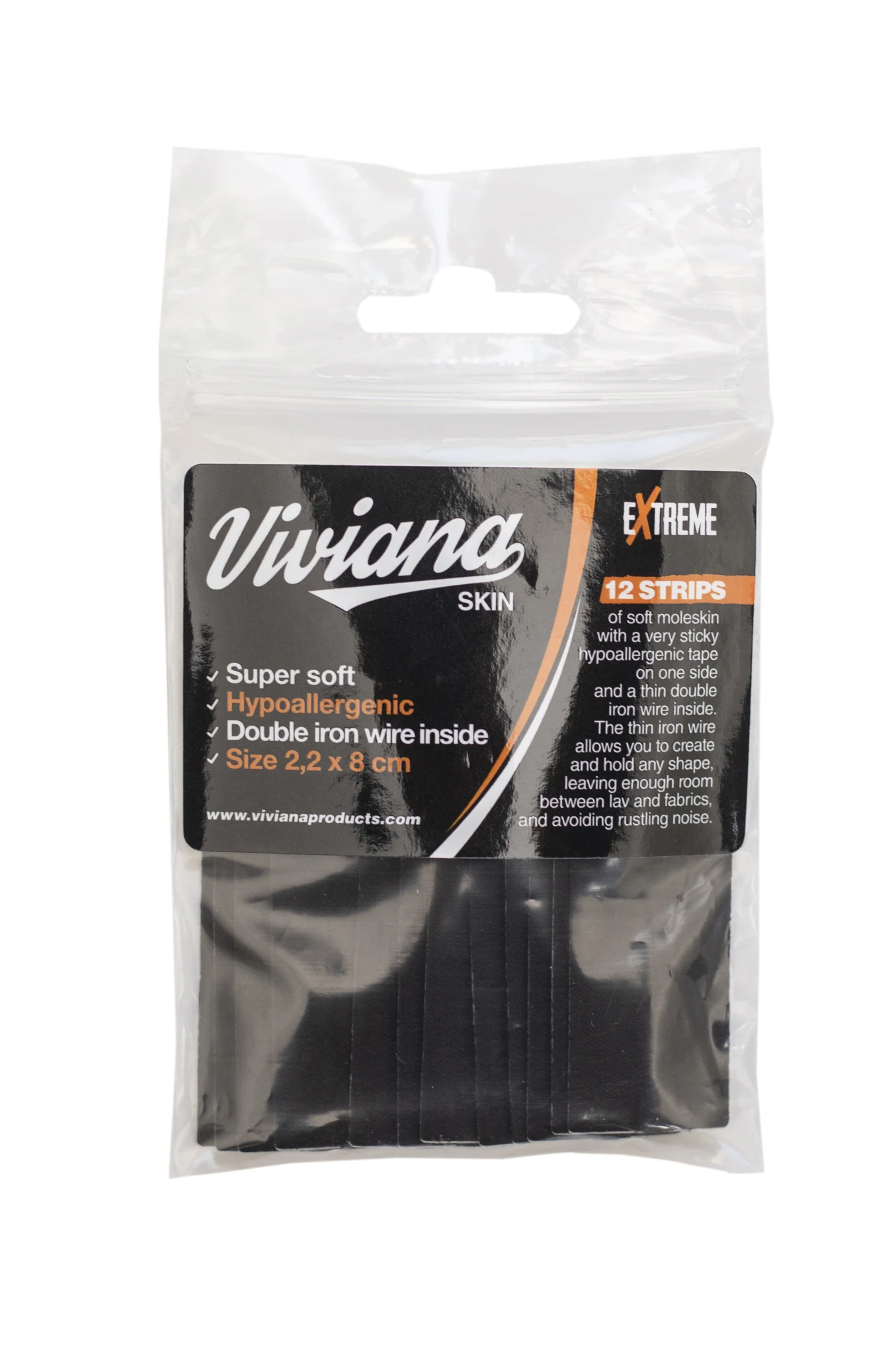 Viviana Skin Extreme Tape for Lav Mics (12 Strips) lav mic tape