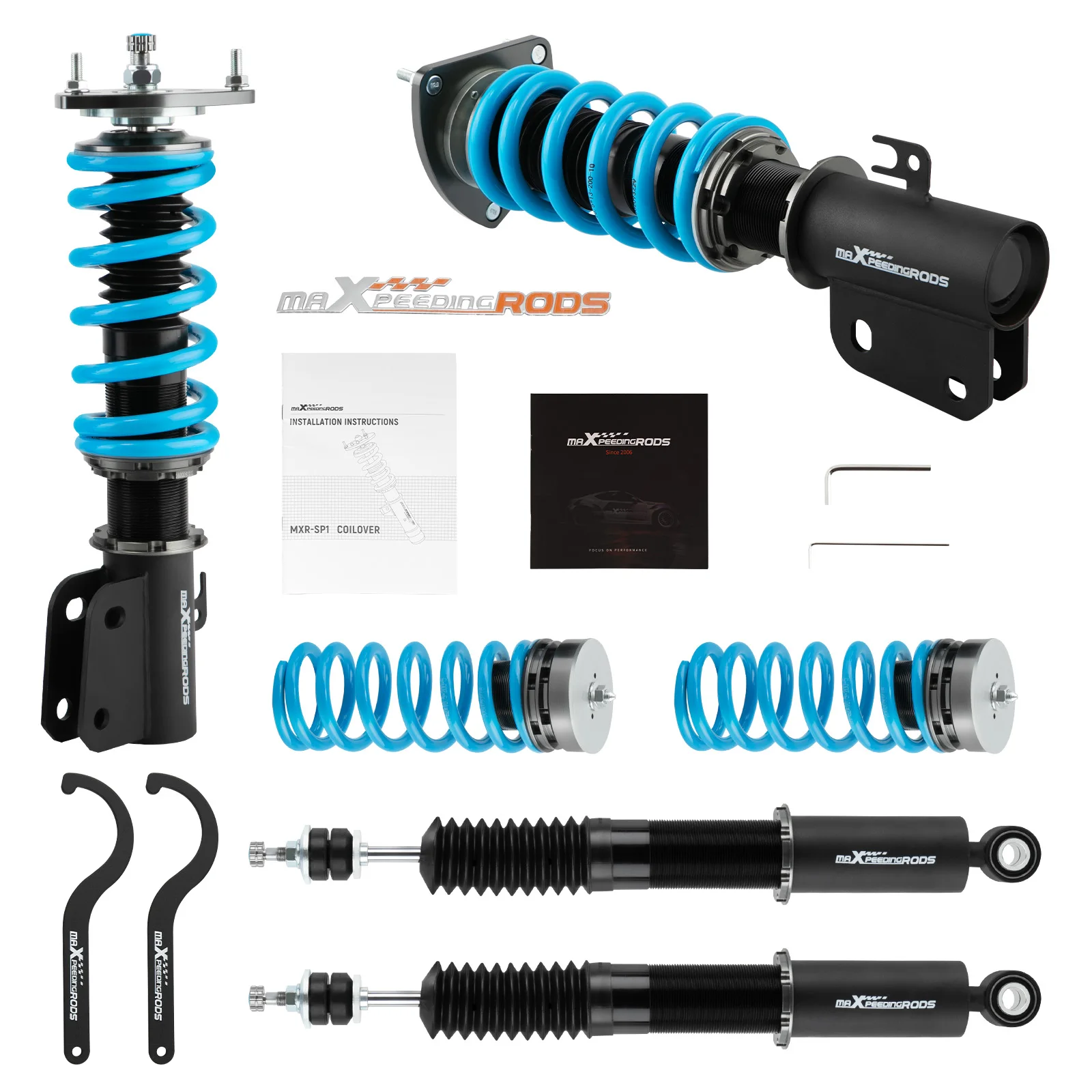 

Maxpeedingrods COT6 Coilovers 24 Way Damper Shocks Set for Scion xB 2004-2006 Coilovers Suspension Struts Springs Lowering Kit