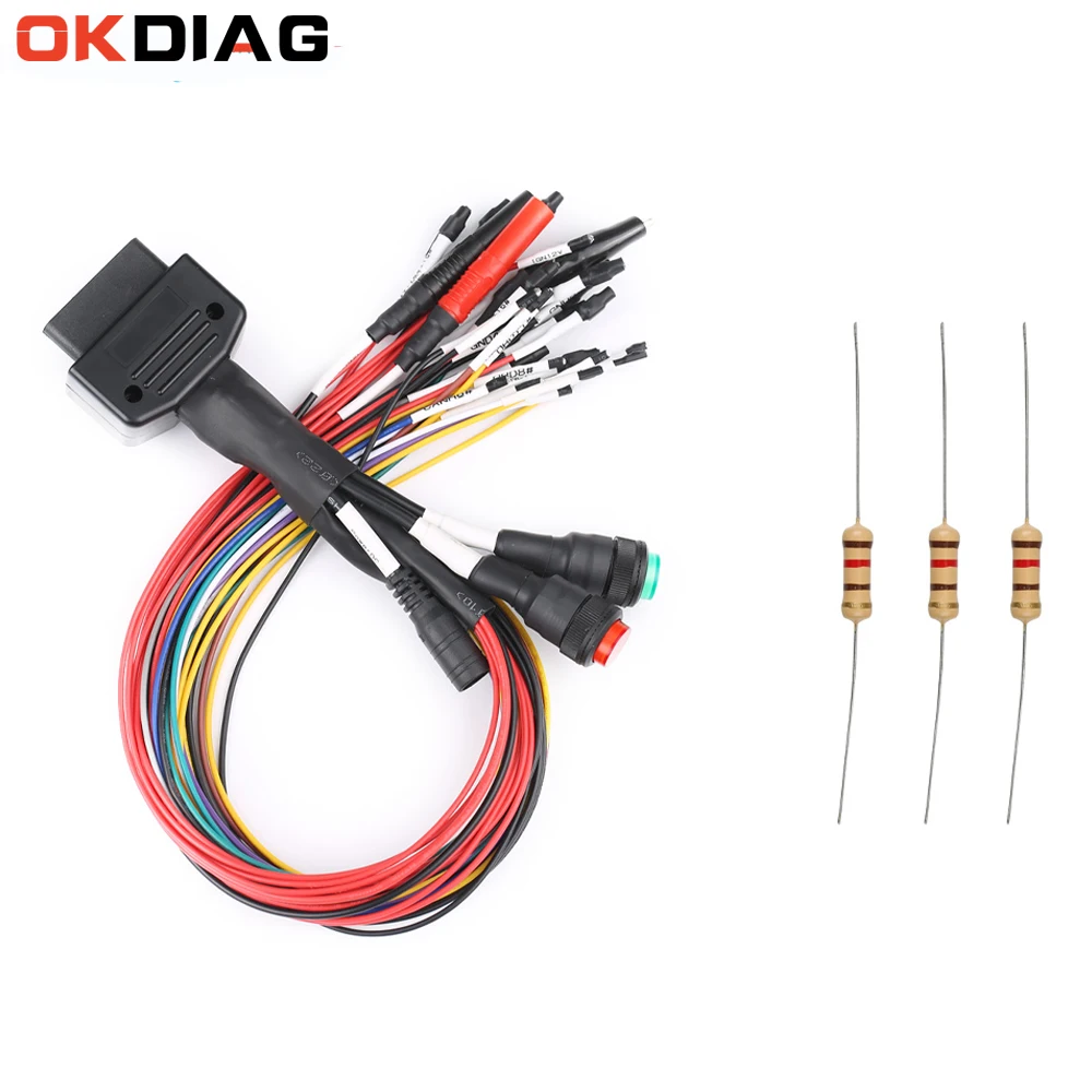 coolant temperature gauges 2022 Newest Breakout Tricore Cable GODIAG Full Protocol OBD2 Jumper Cable for MPPS Ke-ss V2 Fg-tech By-shut Dis-Prog Bench Work test car battery with multimeter