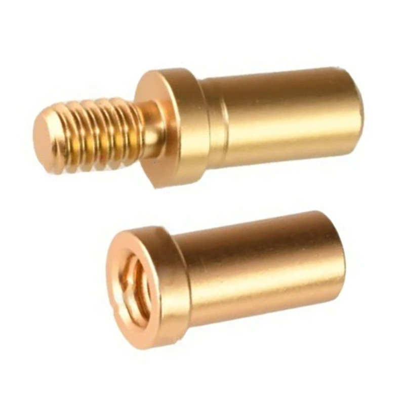 1 Pair Aluminum Screw Connectors 1/4 Male & Female Converters Screws Head Seamless Connection for Carbon Fiber Tube Dropship