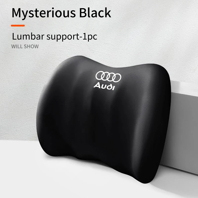 thumbnail image 1 of Reposacabezas de espuma viscoelástica con soporte lumbar para asiento de coche para Audi A1, A3, A4, A5, A6, A7, A8, Q2, Q3, Q5, Q7, Q8, S7, S8, S3, S4, RS5, RS6, RS7, 1 of 5