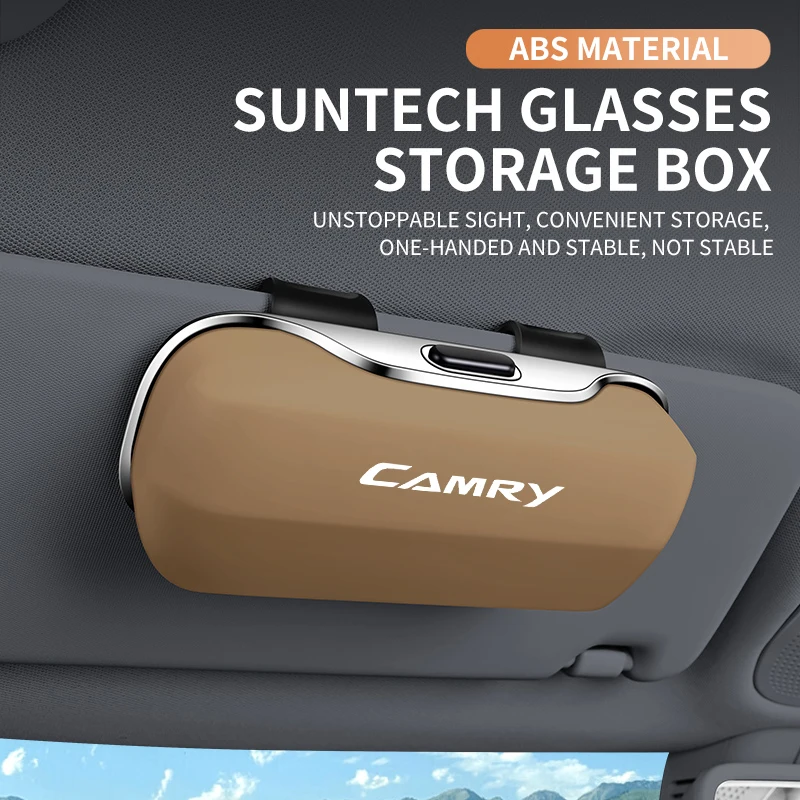 자동차 안경 케이스 상자 선글라스 홀더 Sun Visor 보관 보호 프레임 상자 안경 클립 Toyota Camry 용 휴대용
