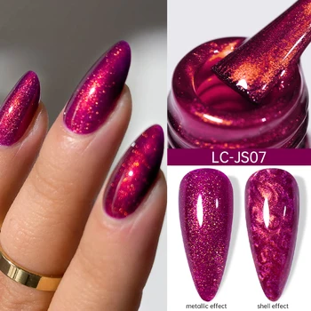 LILYCUTE 7ml Smalto per unghie gel metallizzato Effetto filo a specchio Soak Off UV LED Semi permanente Glitter Gel Vernice Nail Art Manicure 1