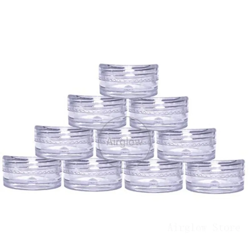 

50PCS Empty 5g PS Cream Box Travel Plastic Cosmetic Jars with Lids for Face Cream Lip Balm Containers Make Up Jar Storage Pots