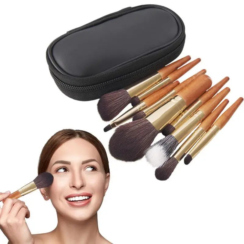 

Makeup Brush Set 9Pcs Dense Nylon Fibers Make Up Brushes Professional Beauty Makeup Brushes For Loose Powder Concealers Eye