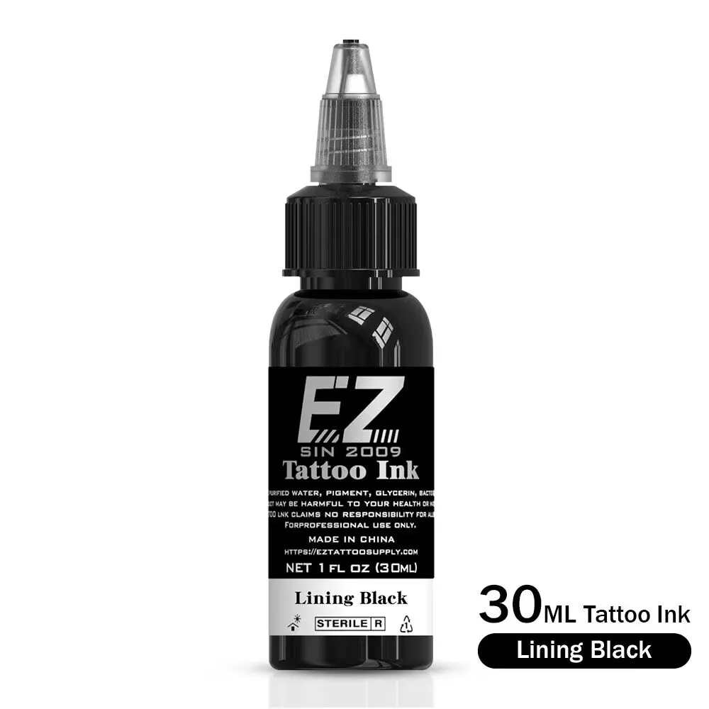 EZ Tattoo INK Kit 7ML/15ML/Bottle 25 Colors and 30MlL Quality Pigment for 3D Makeup Precise Outlining Beauty Skin Body Art