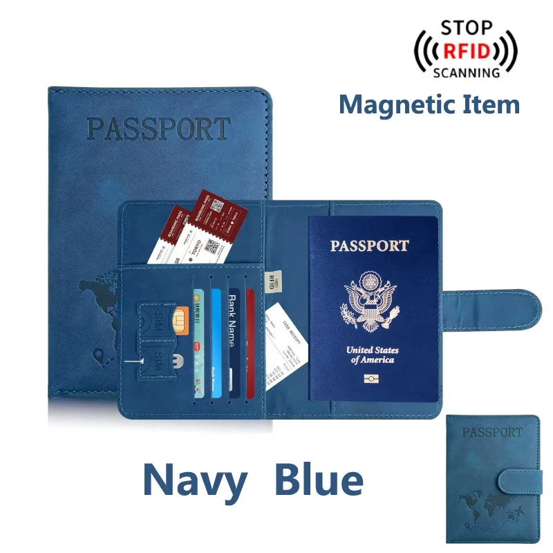Passport Holder for Travel Essentials Passport Wallet Cover Case for thumbnail 1