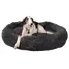 Orthopedic Donut Dog Bed - Calming Anti-Anxiety Pet Sofa Lounger, Washable for Small Large Dogs Cats, Comfortable Memory  Mat 2