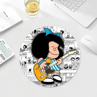 Mafalda Small Round Office Student Gaming Thickened Writing Pad Non-slip Cushion Mouse Pad Padmouse Desk Play Mats 2