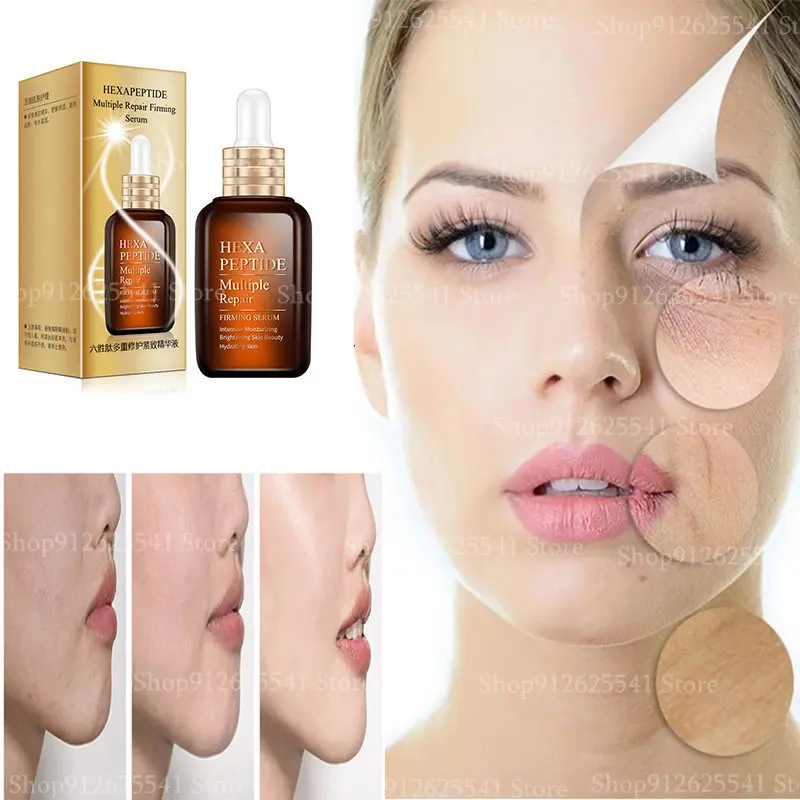 Facial Hexapeptide Anti-Wrinkle Liquid Moisturizing Firming Essence Bright Skin Dark Spot Corrector Face Whitening Serum skin proud сыворотка для лица с витамином c 2% bright boost