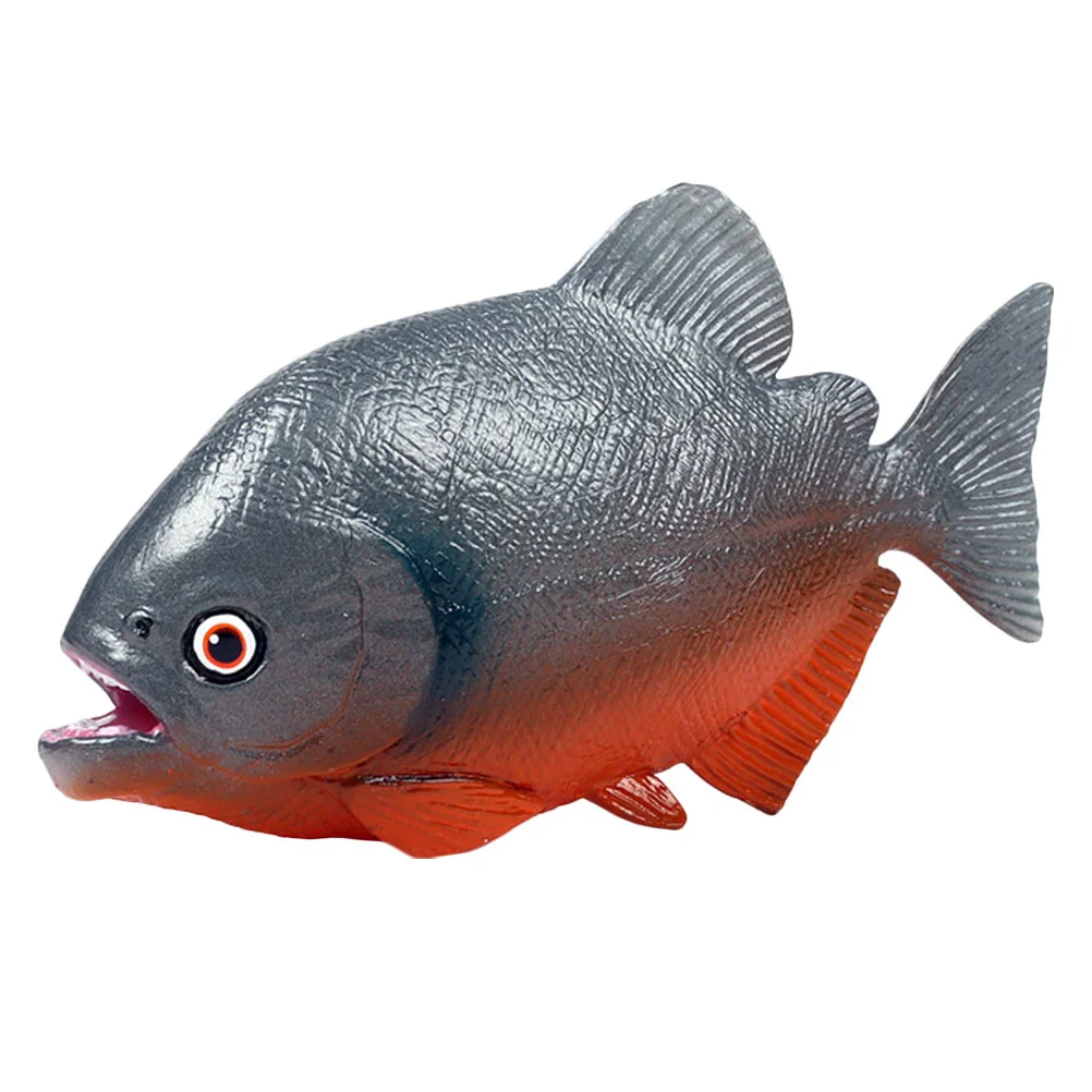 

Artificial Fish Model Ferocious Piranha Toy Fish Factory Fake Fish Simulation Ornament Plastic Figurine Children Cognitive Food
