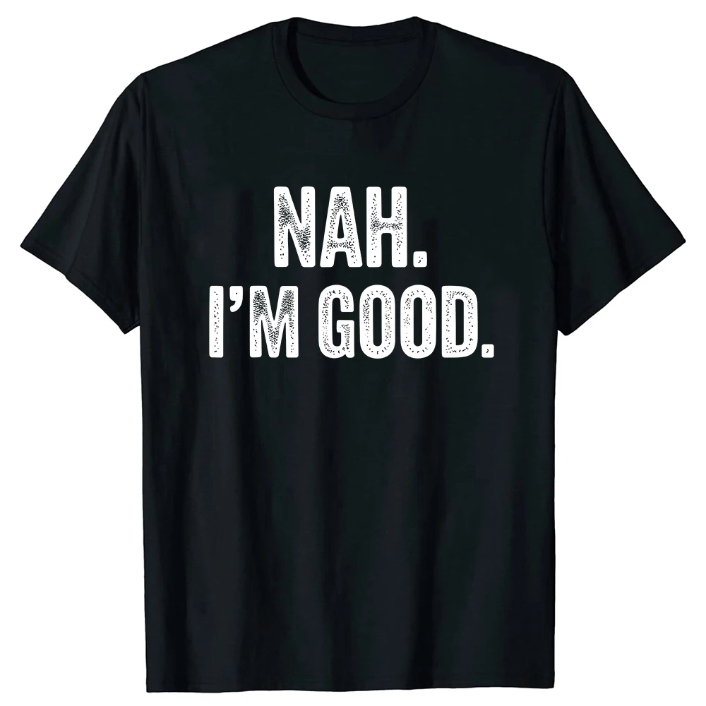 Lustiges, cooles Introvert-Kunst-Anti-Social-T-Shirt aus reiner Baumwolle, Streetwear, Humor-T-Shirt, locker geschnittene Kleidung für Männer und Frauen, Kurzarm.