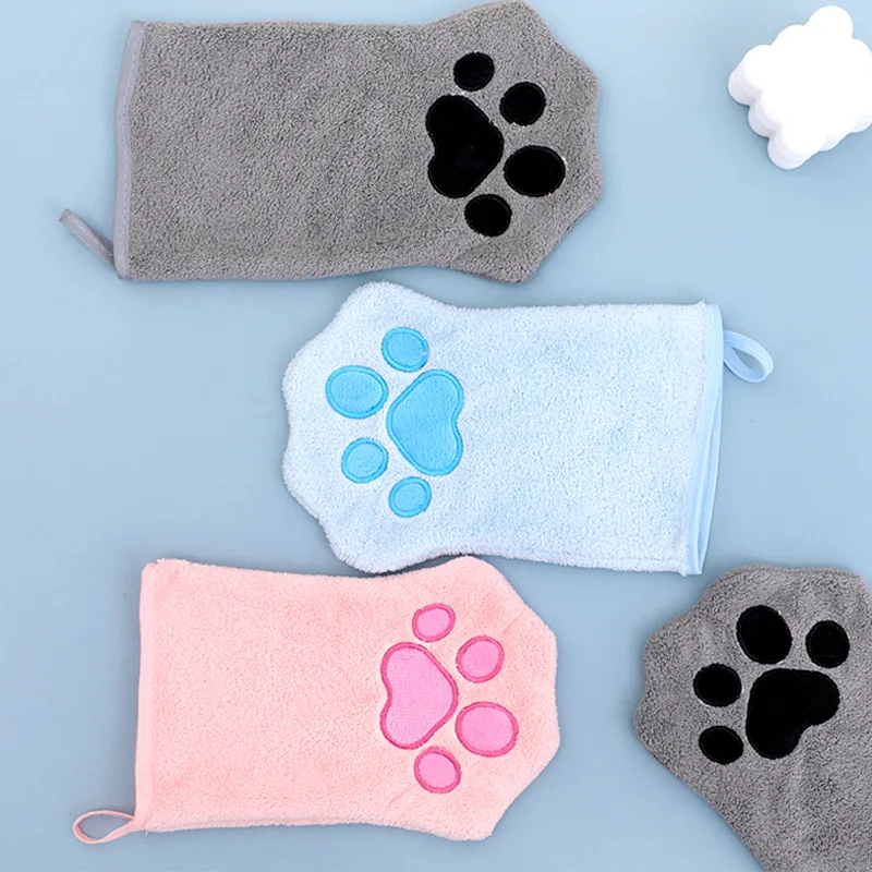 Pet Bath Gloves Microfiber Quick Drying Dog Cat Bathing Towel Soft Double Sided Puppy Kitten Grooming Gloves Pet Supplies 1 pair